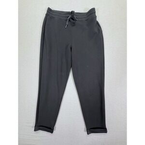 Spanx AirEssentials Tapered Pants Black High Waisted cuffed Joggers Size Large